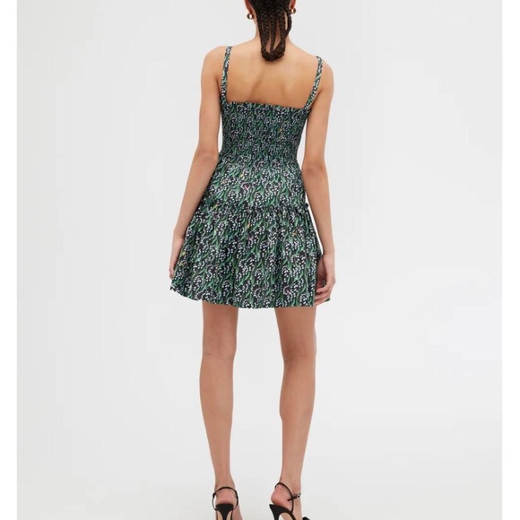 Hill House Home The Seraphina Mini Nap Dress in Lily of the Valley Black Multi L - Picture 3 of 3